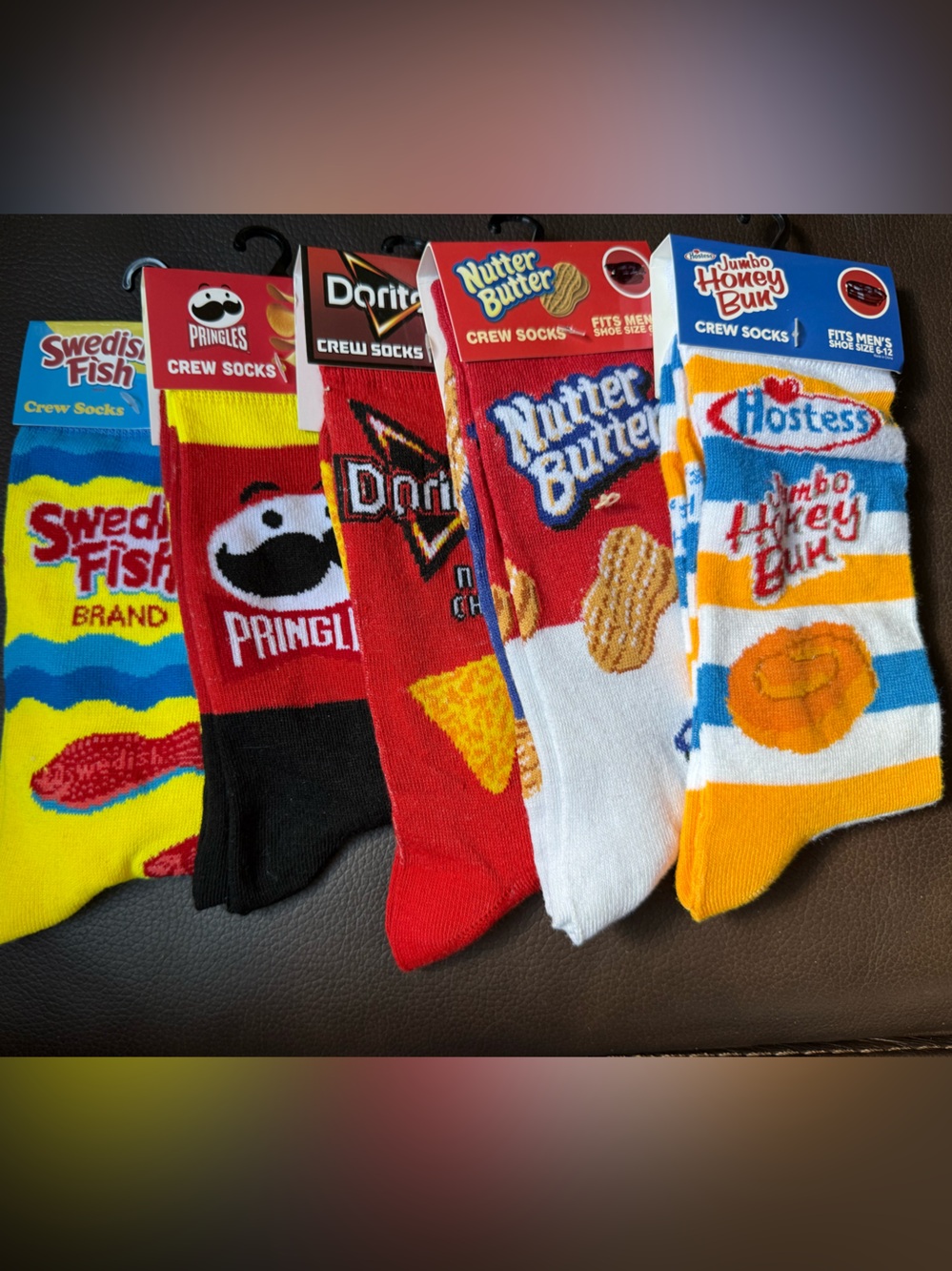 Fun NWT crew socks shoe size 6-12 set of 5